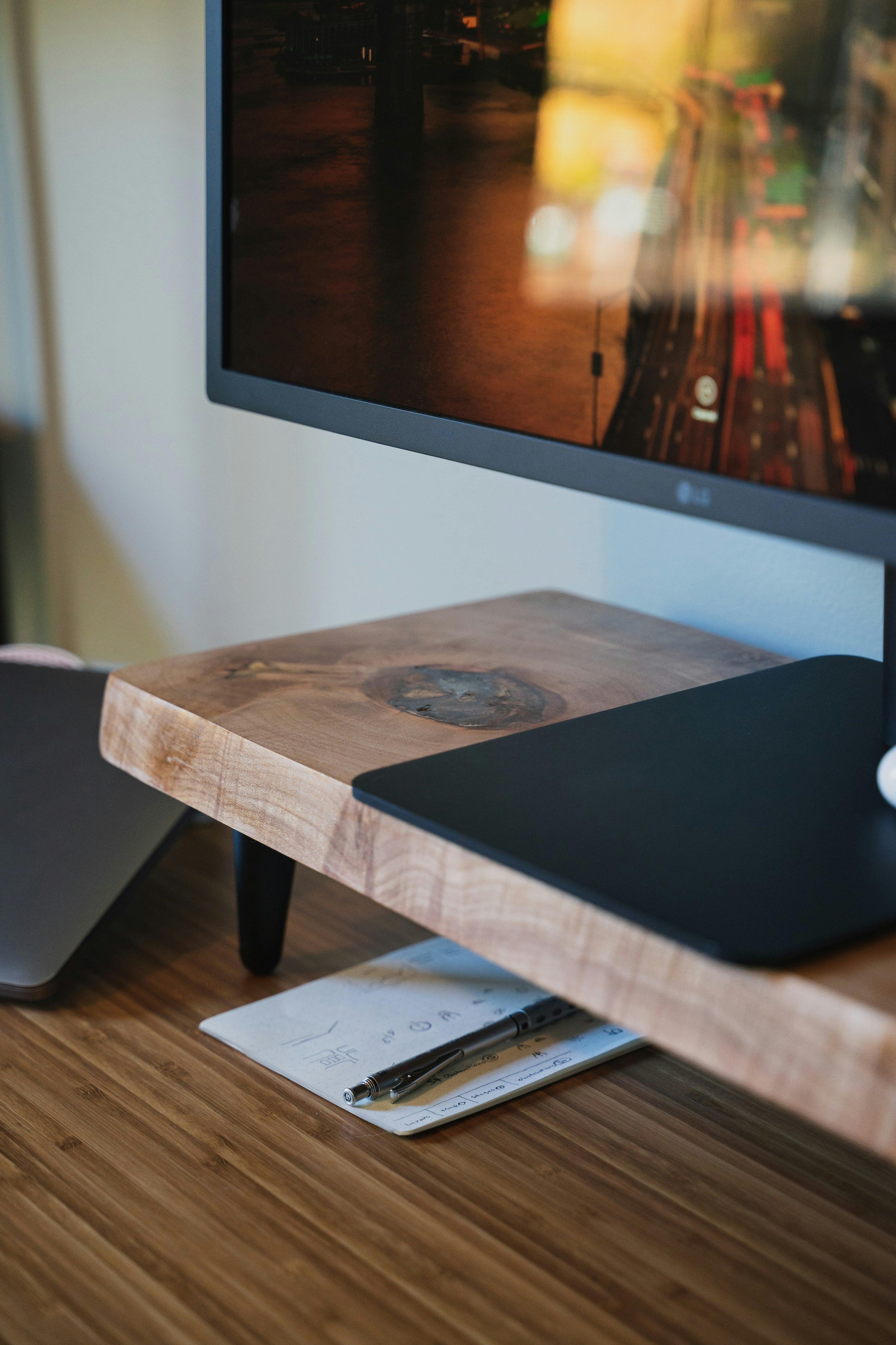 Walnut Monitor Stand